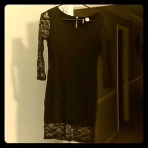 Black lace dress